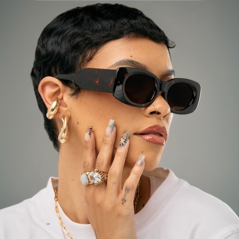 Italy Fashion Street - Leopard Color Sunglasses Women's Rectangular Fashion