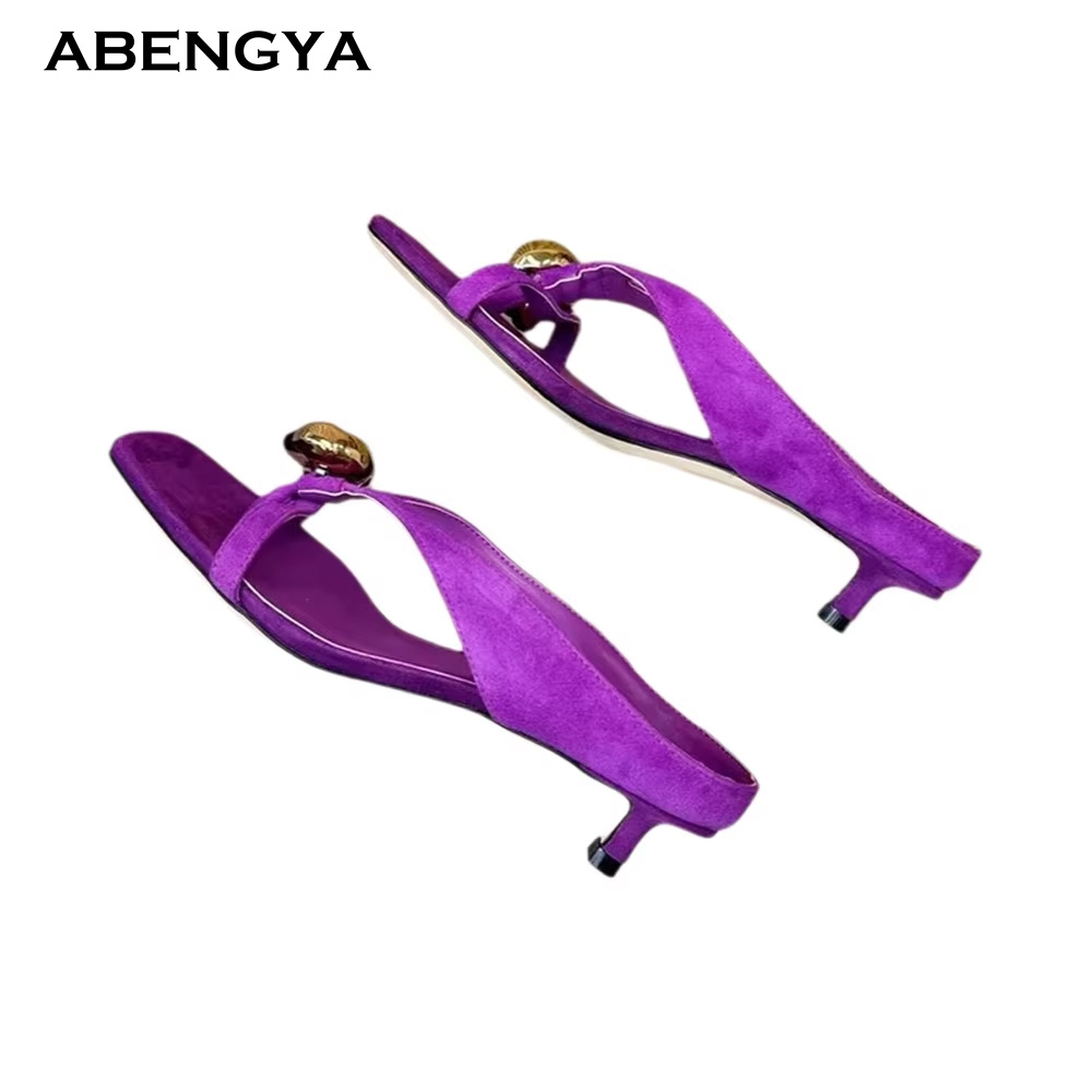 Street Fashion Clothes - 2026 Summer New Suede Slippers Women