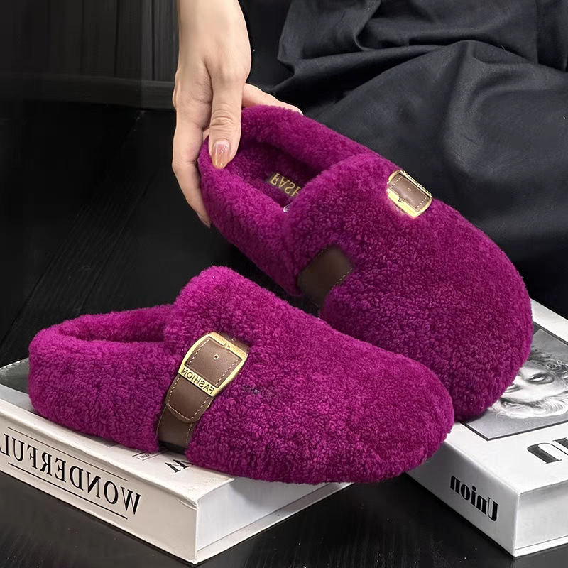 Street Fashion Clothes - Fashion Lamb Wool Plush Slippers Autumn