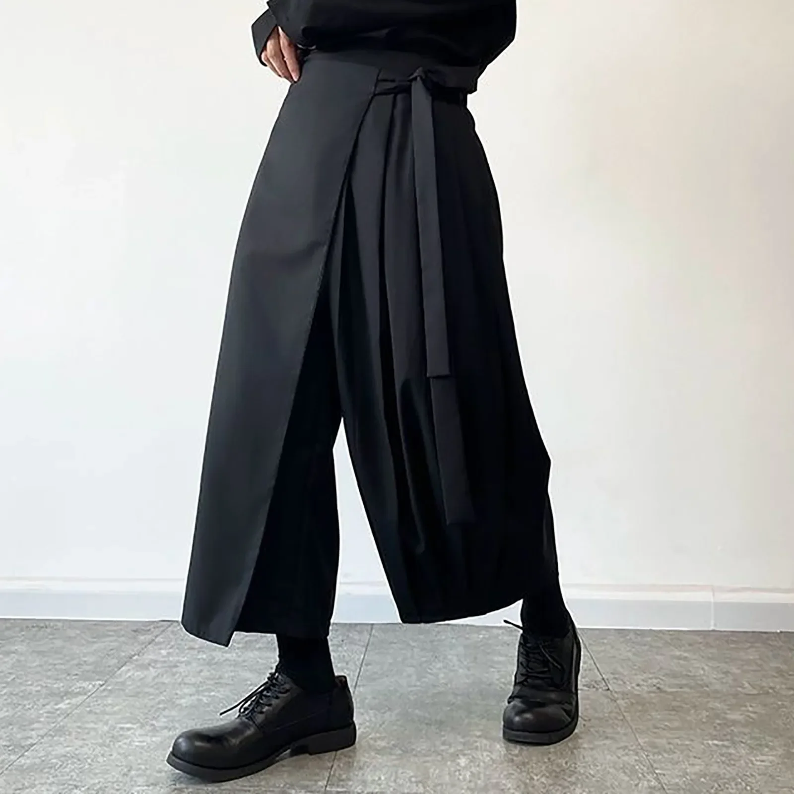 Street Fashion In Japanese - Retro Dark Style Men's Skirt Pants