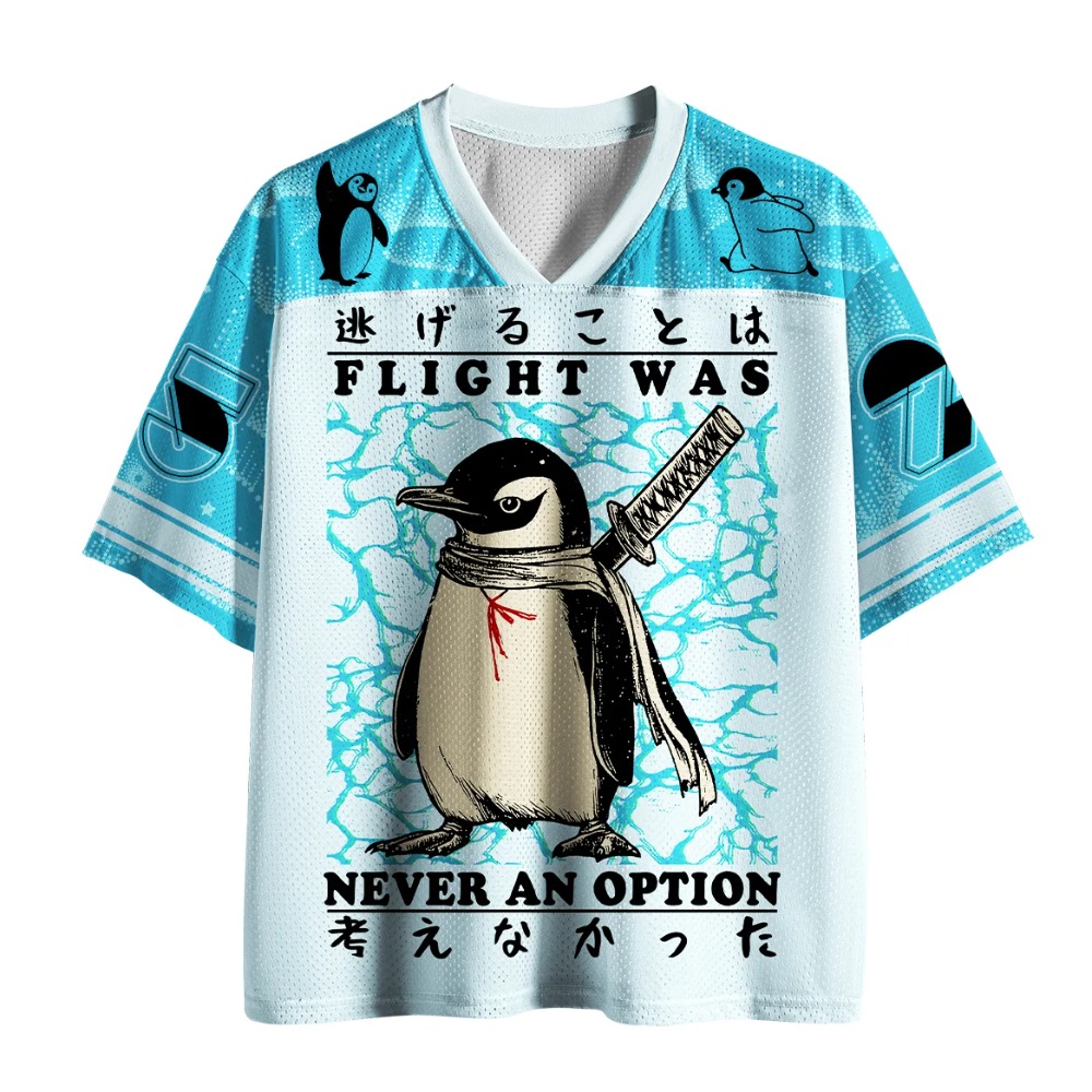 Street Fashion In Japanese - Japanese-style Funny Warrior Penguin 3D Print
