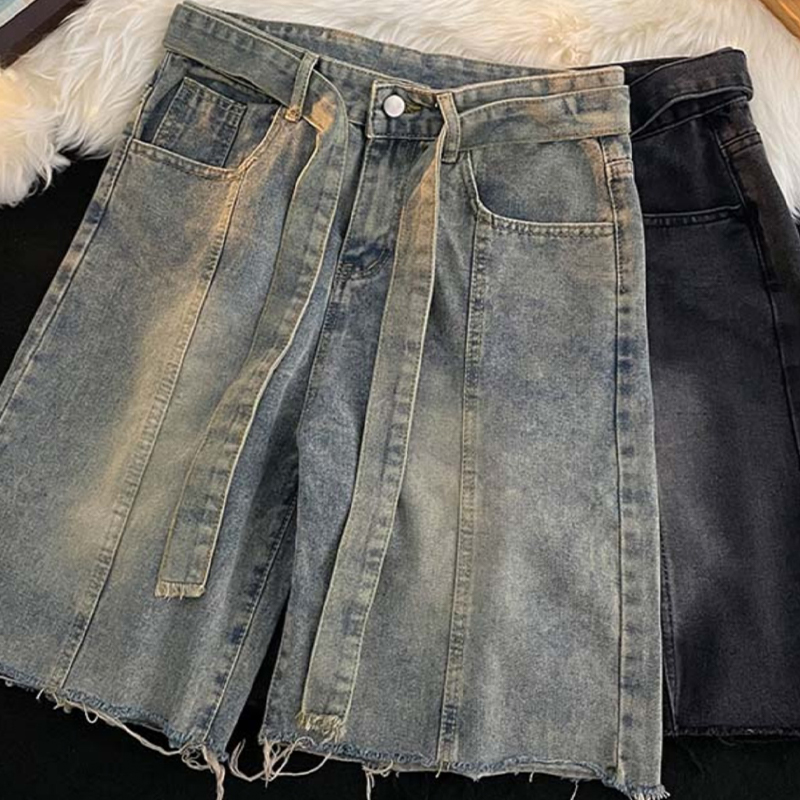 Summer Thin Fringed Denim Shor - đánh giá và giá Street Fashion In Japanese