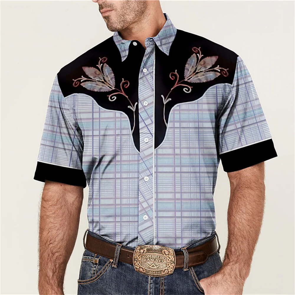 Men's western shirt animal gra - đánh giá và giá Street Fashion Shanghai