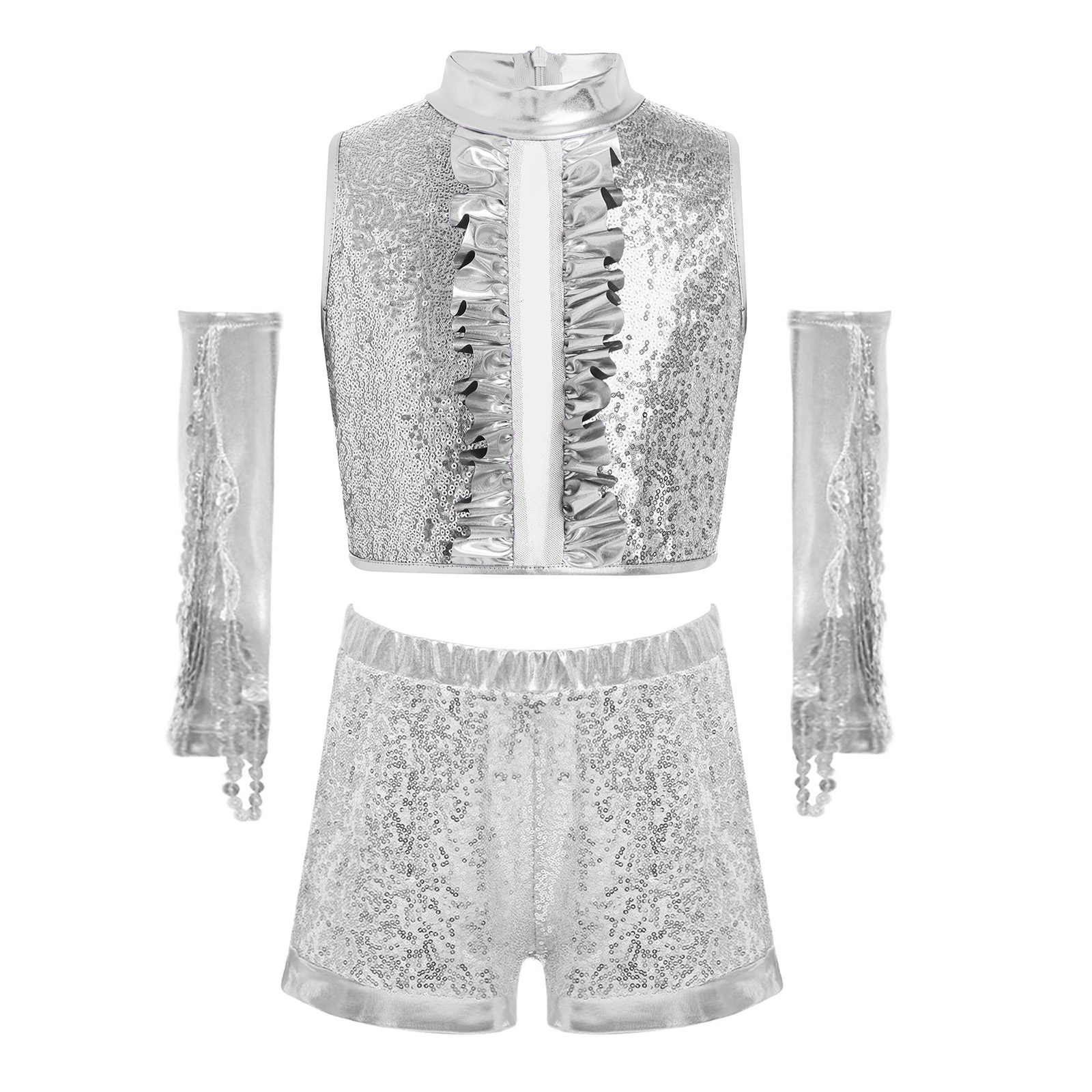 Kids Sparkling Metallic Sequin - đánh giá và giá Street Fashion Dance
