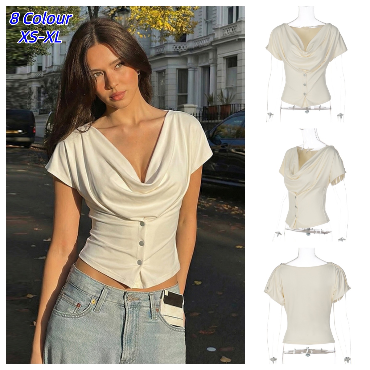 Y2K Women Summer Vest Tees Fas - đánh giá và giá Street Fashion Shanghai
