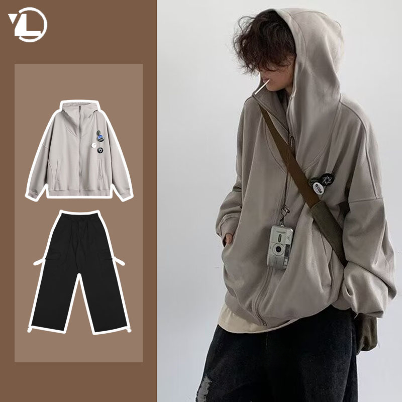 Autumn College Casual Set Men  - đánh giá và giá Street Fashion In Japanese
