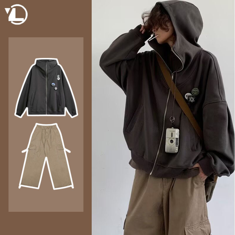 Autumn College Casual Set Men  - đánh giá và giá Street Fashion In Japanese