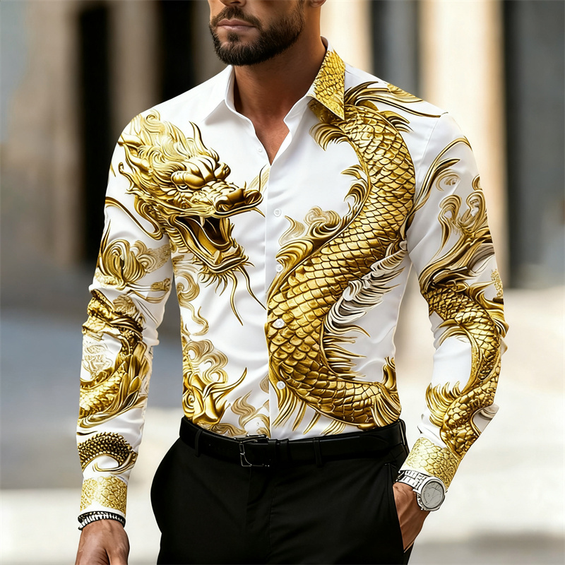 Men's Shirt Long Sleeve Shirt  - đánh giá và giá Street Fashion Shanghai
