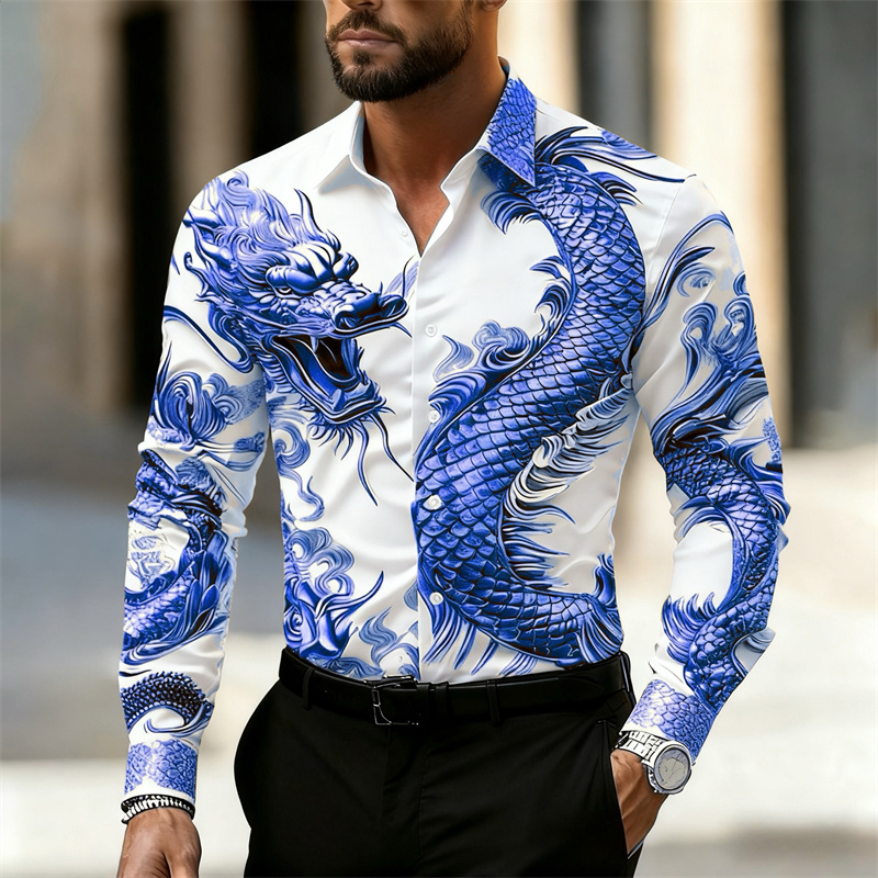 Men's Shirt Long Sleeve Shirt  - đánh giá và giá Street Fashion Shanghai