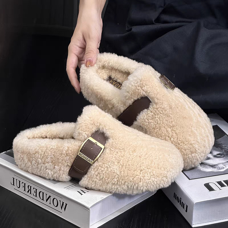 Fashion Lamb Wool Plush Slippe - đánh giá và giá Street Fashion Clothes