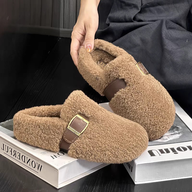 Fashion Lamb Wool Plush Slippe - đánh giá và giá Street Fashion Clothes