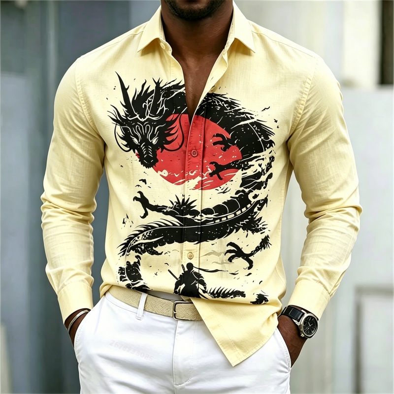 2026 New Men's Shirt White Bla - đánh giá và giá Street Fashion Clothes