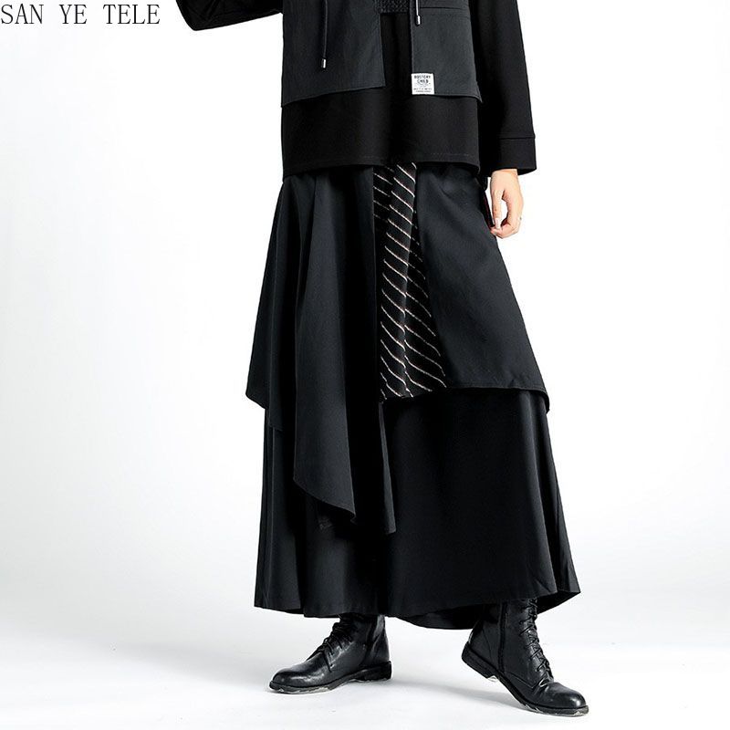 Men Black Irregular Pants Japa - đánh giá và giá Street Fashion In Japanese