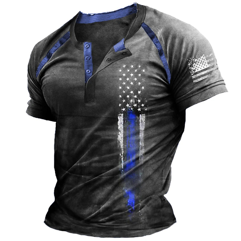 Funny 3D American Flag Print M - đánh giá và giá Street Fashion Clothes