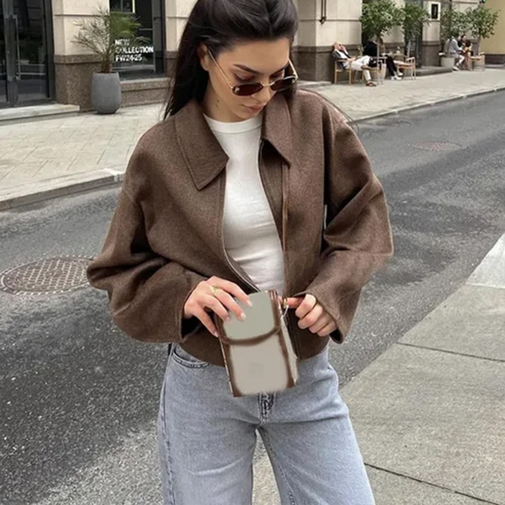 Vintage Solid Brown Turndown C - đánh giá và giá Street Fashion Shanghai
