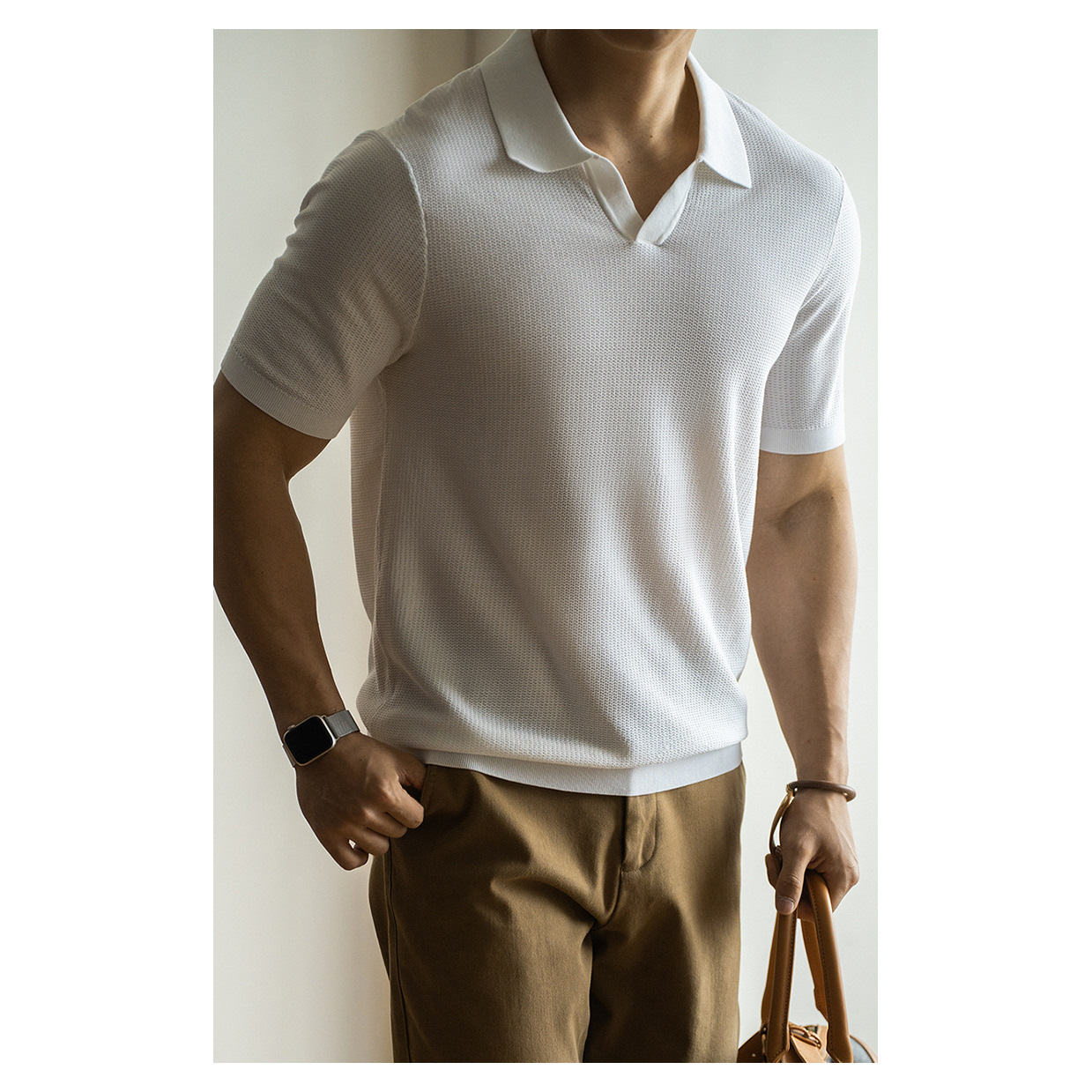Linen Short Sleeve Knitted Hig - đánh giá và giá Urban Street Fashion Photography