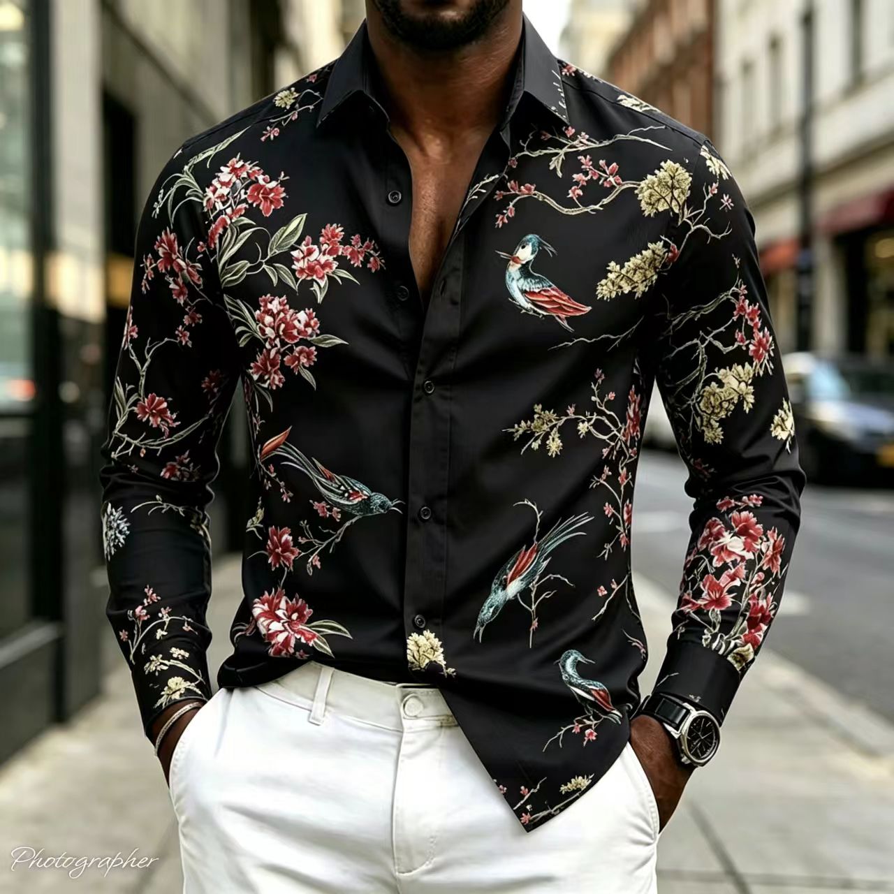 2026 New Men's Shirt Collar Lo - đánh giá và giá Street Fashion Shanghai