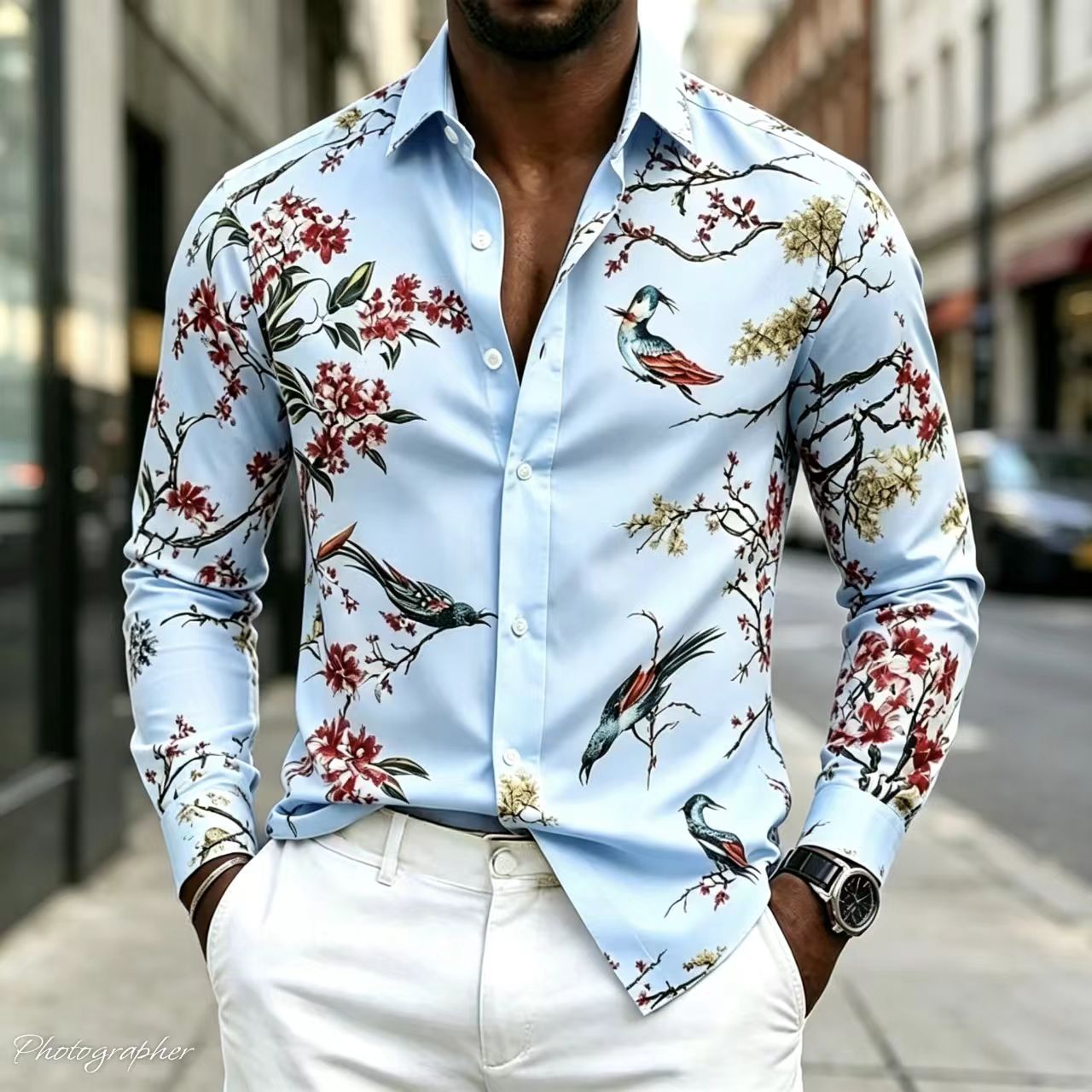 2026 New Men's Shirt Collar Lo - đánh giá và giá Street Fashion Shanghai