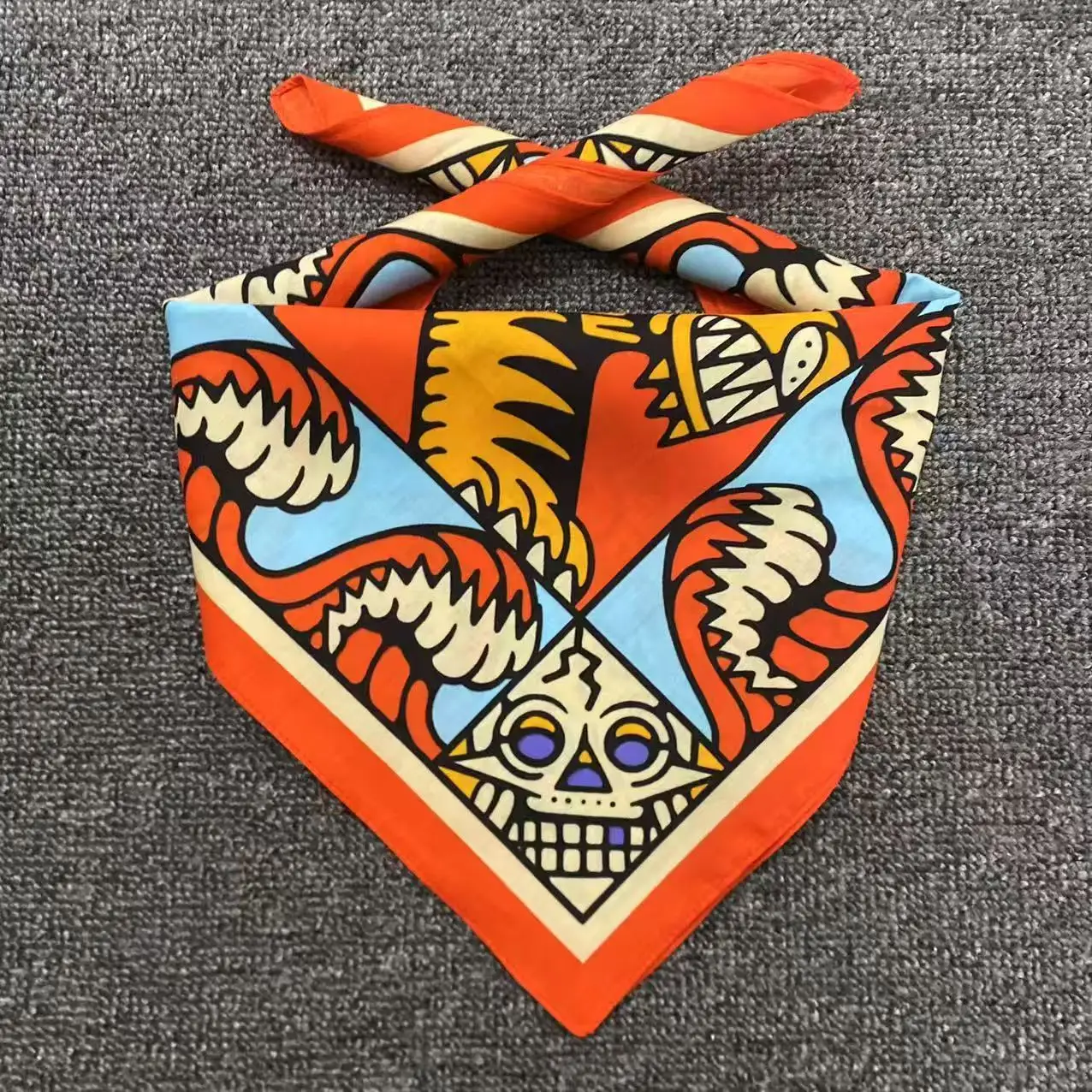 Digital Printed Retro Bandana  - đánh giá và giá Street Fashion Dance