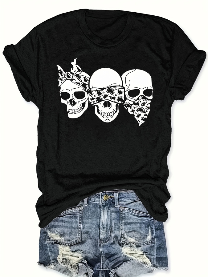 Happy Cartoon Skull T-Shirt, L - đánh giá và giá Italy Fashion Street