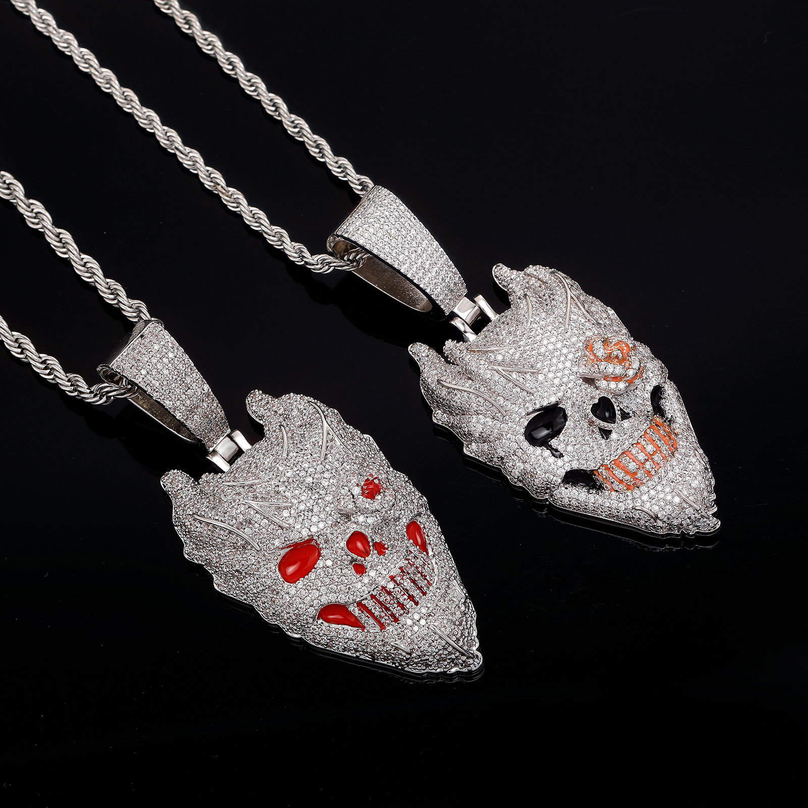 Silver Plated Devil Skull Pend - đánh giá và giá Fashion Street Singapore