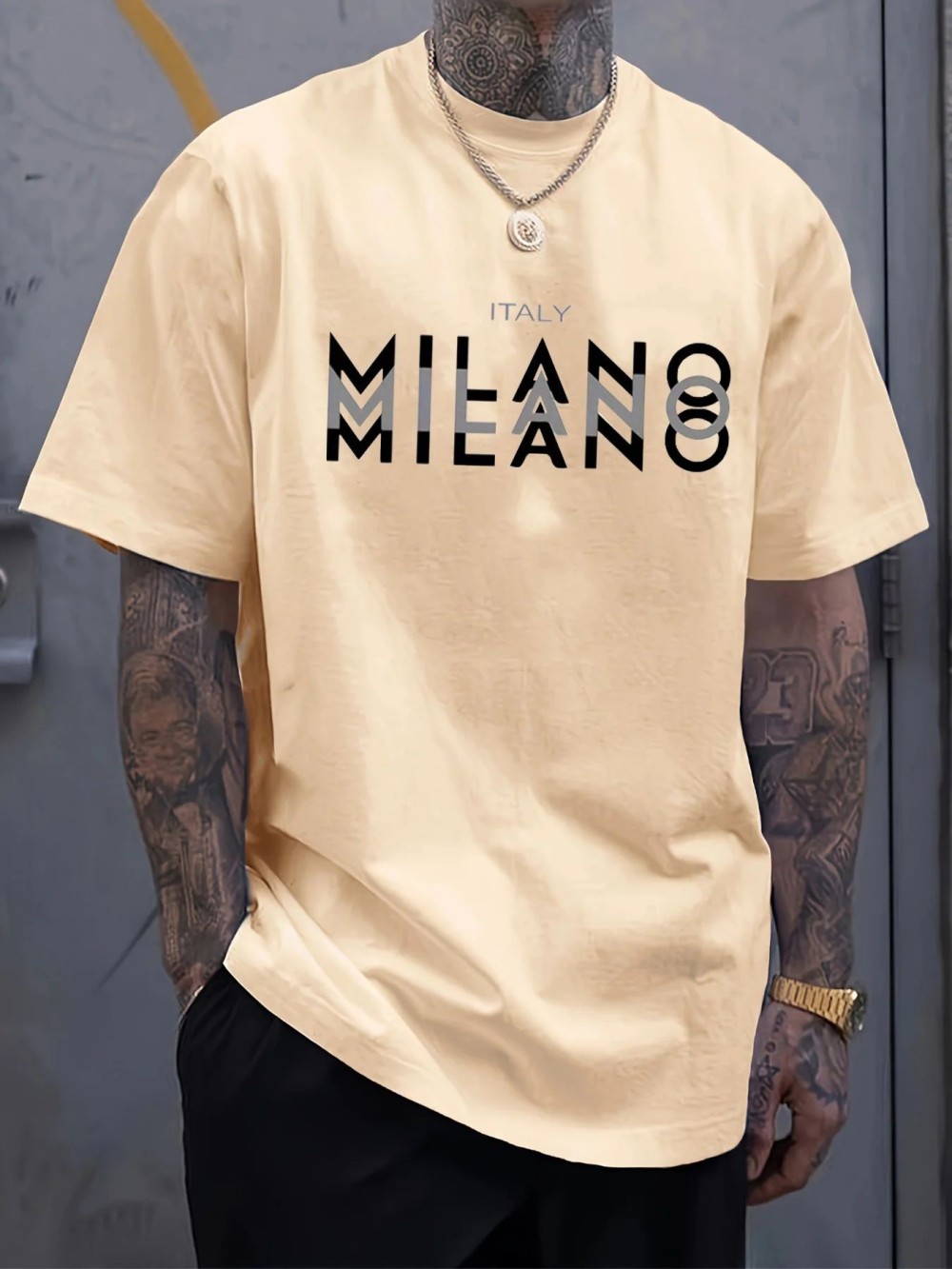 MILANO Letter-print Men Women  - đánh giá và giá Street Fashion Milano